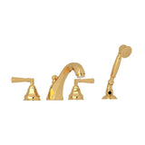Rohl - Palladian 4-Hole Deck Mount Tub Filler - Italian Brass