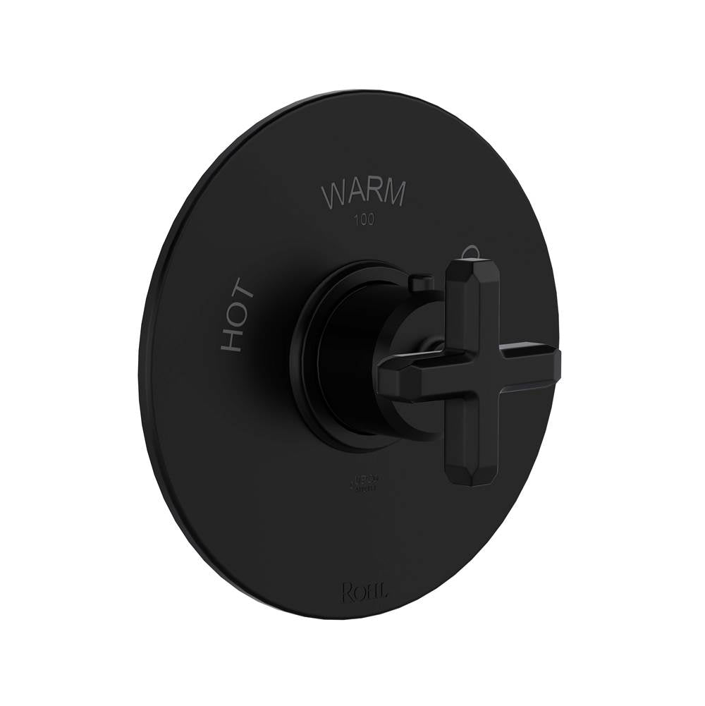 Rohl - ApothecaryE 3/4'' Thermostatic Trim Without Volume Control - Matte Black