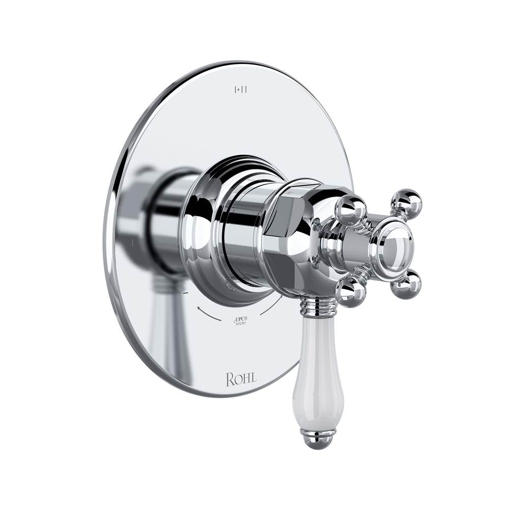 Rohl - 1/2'' Therm & Pressure Balance Trim With 3 Functions - Polished Chrome