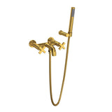Rohl - Lombardia Exposed Wall Mount Tub Filler - Unlacquered Brass