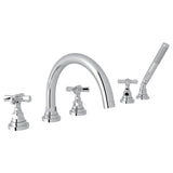 Rohl - San GiovanniE 5-Hole Deck Mount Tub Filler - Polished Chrome
