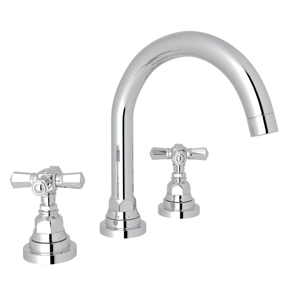 Rohl - San GiovanniE Widespread Lavatory Faucet With C-Spout - Polished Chrome