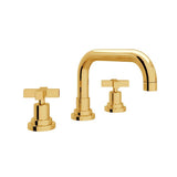 Rohl - Lombardia Widespread Lavatory Faucet With U-Spout - Unlacquered Brass