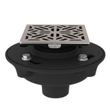 Rohl - Cast Iron 2'' No Hub Drain Kit With 3144 Mosaic Decorative Cover - Satin Nickel