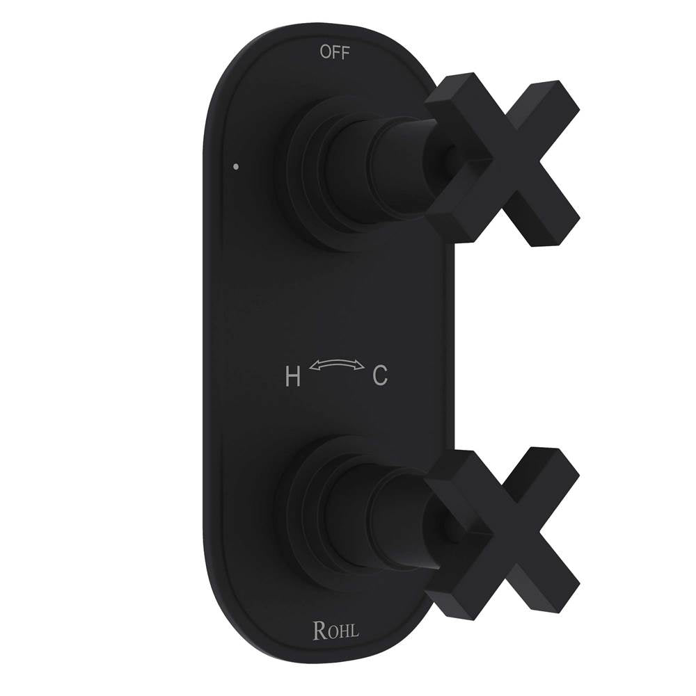 Rohl - Lombardia 1/2'' Thermostatic Trim With Diverter - Matte Black