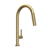 Rohl - TenerifeE Pull-Down Kitchen Faucet With C-Spout - Antique Gold