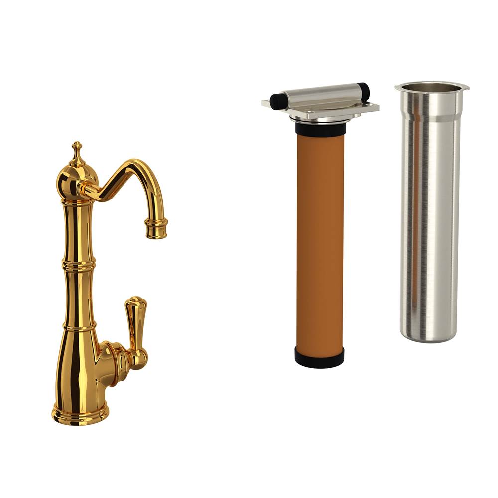Rohl - EdwardianE Filter Kitchen Faucet Kit - Unlacquered Brass
