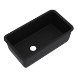 Rohl - AlliaE 34'' Fireclay Single Bowl Undermount Kitchen Sink - Satin Black