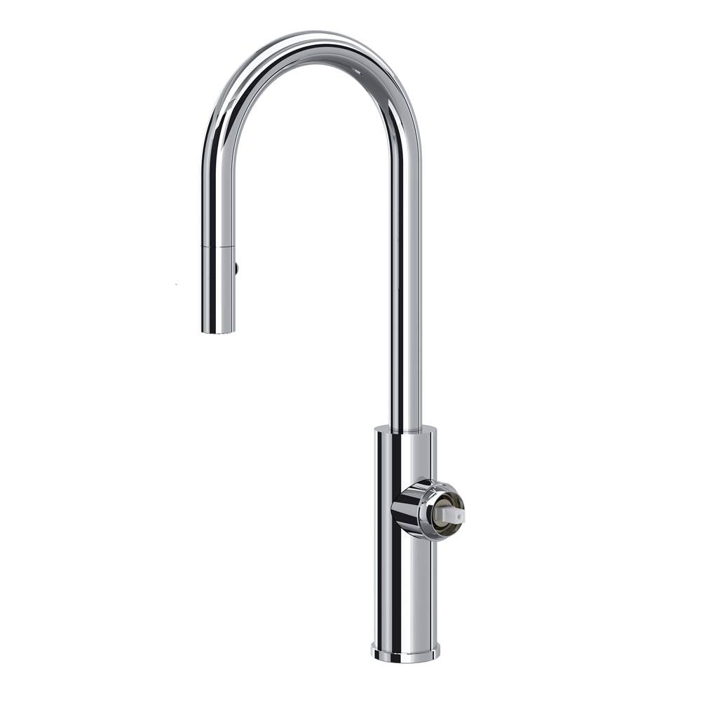 Rohl - EclissiE Pull-Down Bar/Food Prep Kitchen Faucet With C-Spout - Less Handle - Polished Chrome