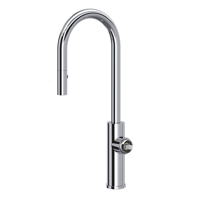 Rohl - EclissiE Pull-Down Bar/Food Prep Kitchen Faucet With C-Spout - Less Handle - Polished Chrome