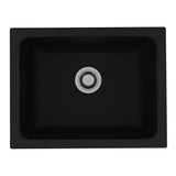 Rohl - AlliaE 24'' Fireclay Single Bowl Undermount Kitchen Or Laundry Sink - Satin Black