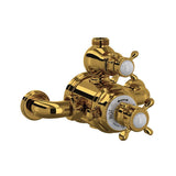 Rohl - EdwardianE 3/4'' Exposed Therm Valve With Volume And Temperature Control - Unlacquered Brass