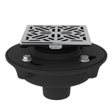 Rohl - Cast Iron 2'' No Hub Drain Kit With 3144 Mosaic Decorative Cover - Polished Chrome