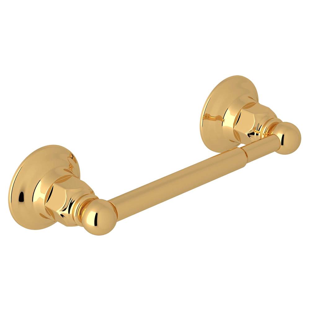 Rohl - Toilet Paper Holder With Spring Loaded Roller - Unlacquered Brass