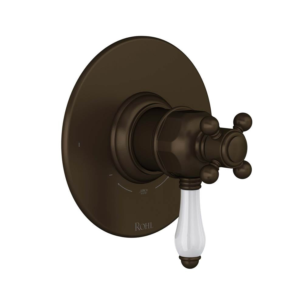 Rohl - 1/2'' Therm & Pressure Balance Trim With 2 Functions - Tuscan Brass