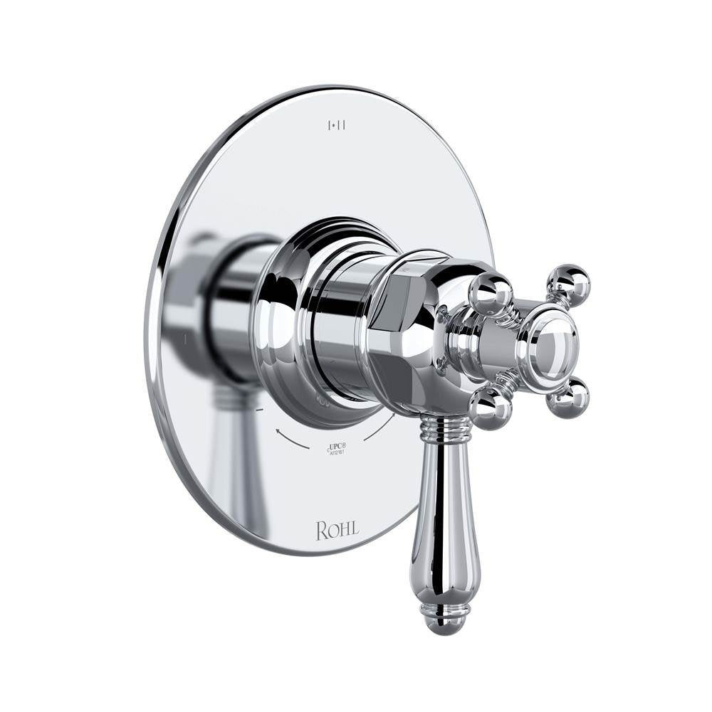 Rohl - 1/2'' Therm & Pressure Balance Trim With 3 Functions - Polished Chrome