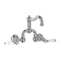 Rohl - Acqui Wall Mount Bridge Lavatory Faucet With Column Spout - Polished Chrome