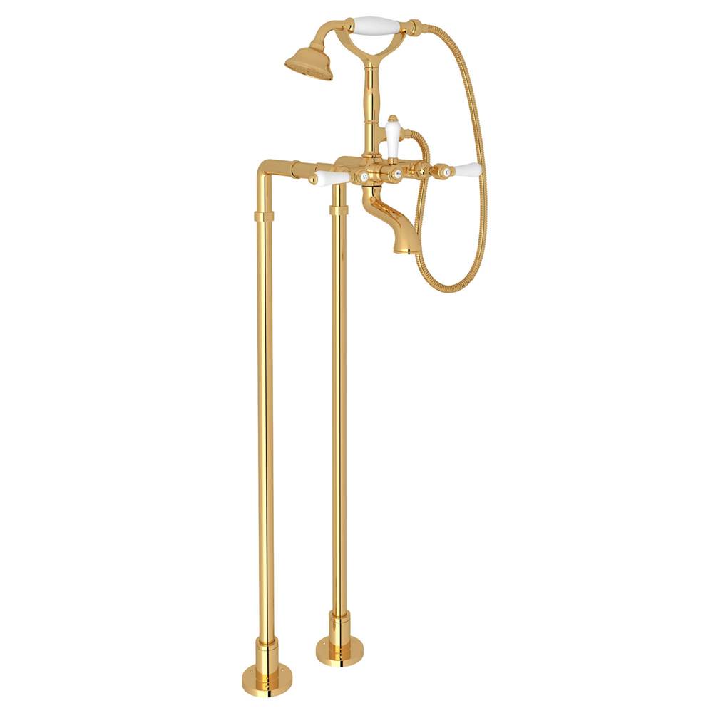 Rohl - Floor Mount Tub Filler - Italian Brass