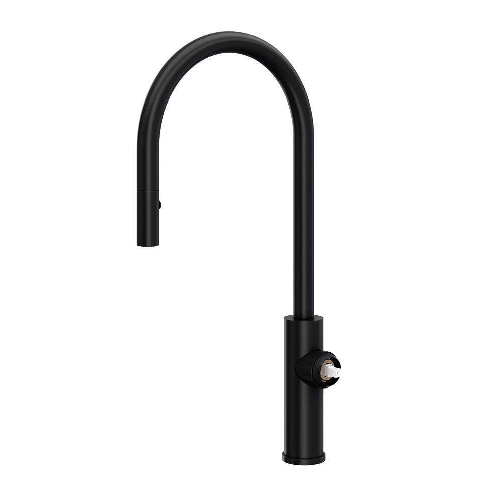 Rohl - EclissiE Pull-Down Kitchen Faucet With C-Spout - Less Handle - Matte Black