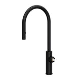 Rohl - EclissiE Pull-Down Kitchen Faucet With C-Spout - Less Handle - Matte Black