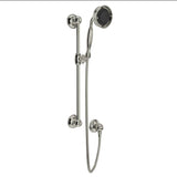 Rohl - Handshower Set With 22'' Slide Bar and 3-Function Handshower - Polished Nickel