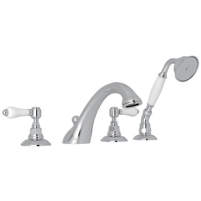 Rohl - Acqui 4-Hole Deck Mount Tub Filler - Polished Chrome