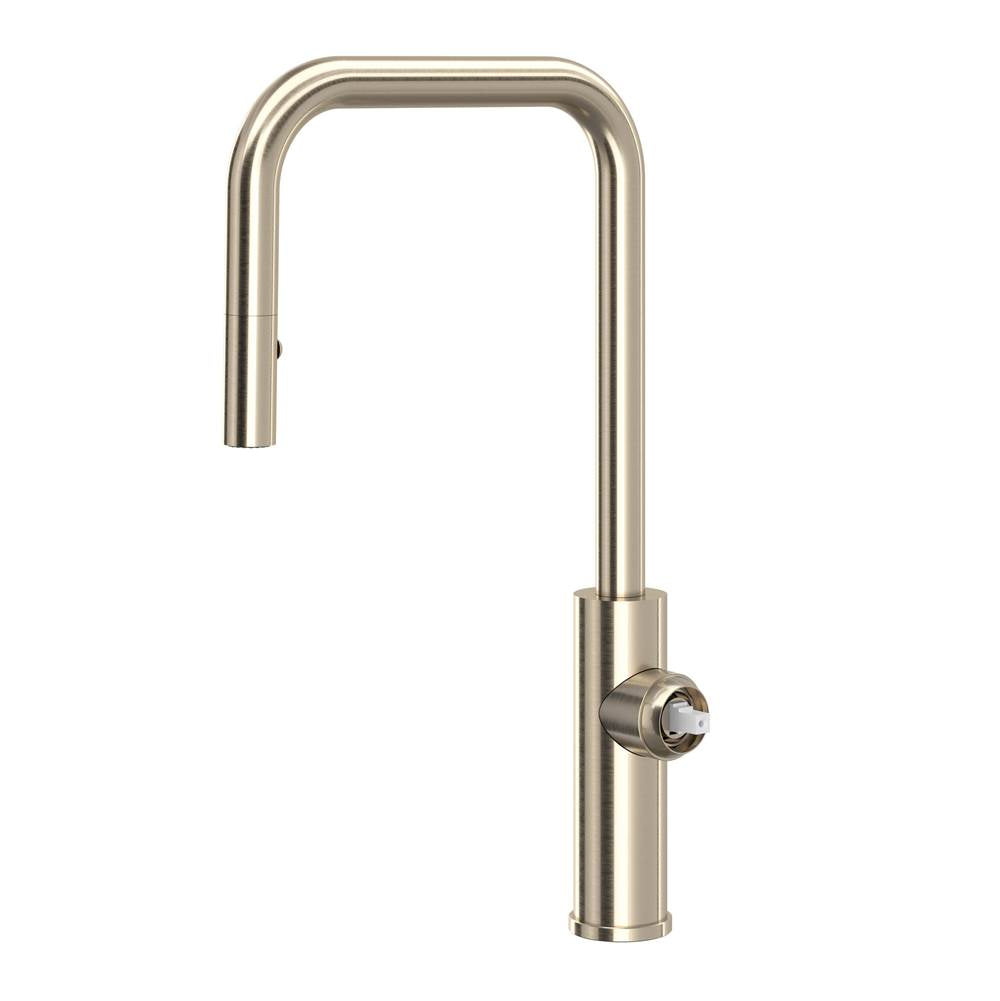 Rohl - EclissiE Pull-Down Kitchen Faucet With U-Spout - Less Handle - Satin Nickel