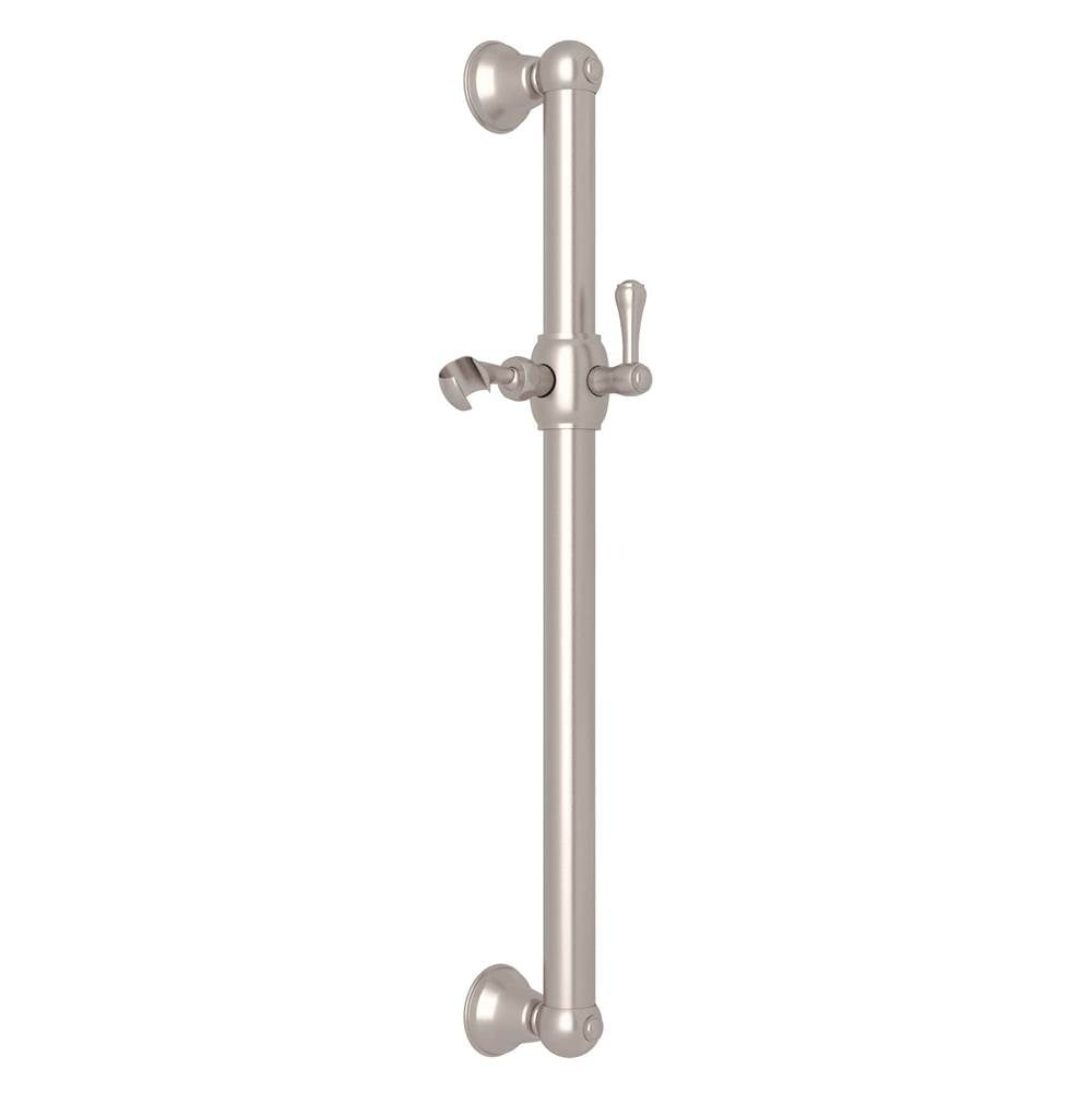 Rohl - 24'' Grab Bar With Sliding Handshower Holder - Satin Nickel
