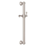 Rohl - 24'' Grab Bar With Sliding Handshower Holder - Satin Nickel