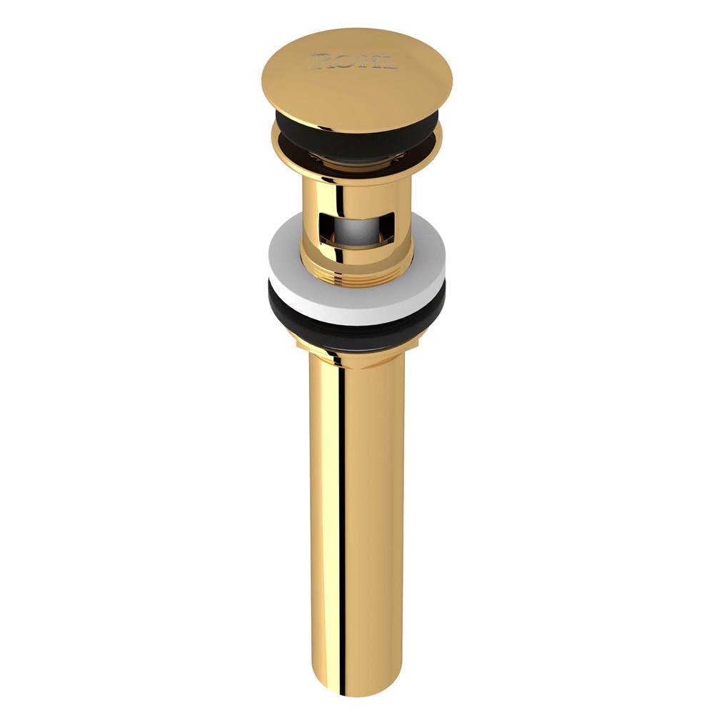 Rohl - Lavatory Push Drain With Overflow - Italian Brass