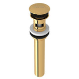 Rohl - Lavatory Push Drain With Overflow - Italian Brass