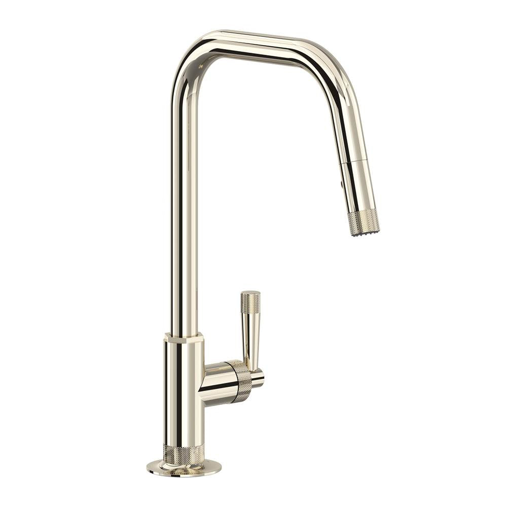 Rohl - Graceline Pull-Down Kitchen Faucet With U-Spout - Polished Nickel