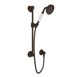 Rohl - Handshower Set With 22'' Slide Bar and Single Function Handshower - Tuscan Brass