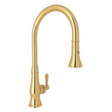 Rohl - PatriziaE Pull-Down Kitchen Faucet - Italian Brass