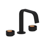 Rohl - EclissiE Widespread Lavatory Faucet With U-Spout - Matte Black With Satin Gold