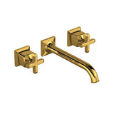 Rohl - ApothecaryE Wall Mount Lavatory Faucet Trim - Unlacquered Brass
