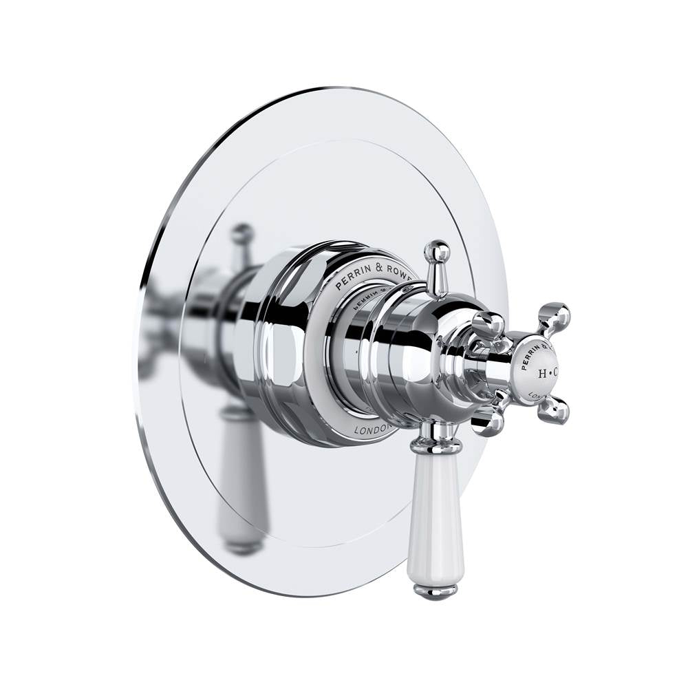 Rohl - EdwardianE 1/2'' Therm & Pressure Balance Trim With 2 Functions - Polished Chrome