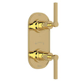 Rohl - Lombardia 1/2'' Thermostatic Trim With Diverter - Unlacquered Brass