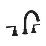 Rohl - Lombardia Widespread Lavatory Faucet With C-Spout - Matte Black
