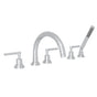 Rohl - Lombardia 5-Hole Deck Mount Tub Filler With C-Spout - Polished Chrome