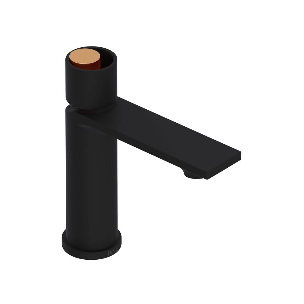 Rohl - EclissiE Single Handle Lavatory Faucet - Matte Black With Satin Gold