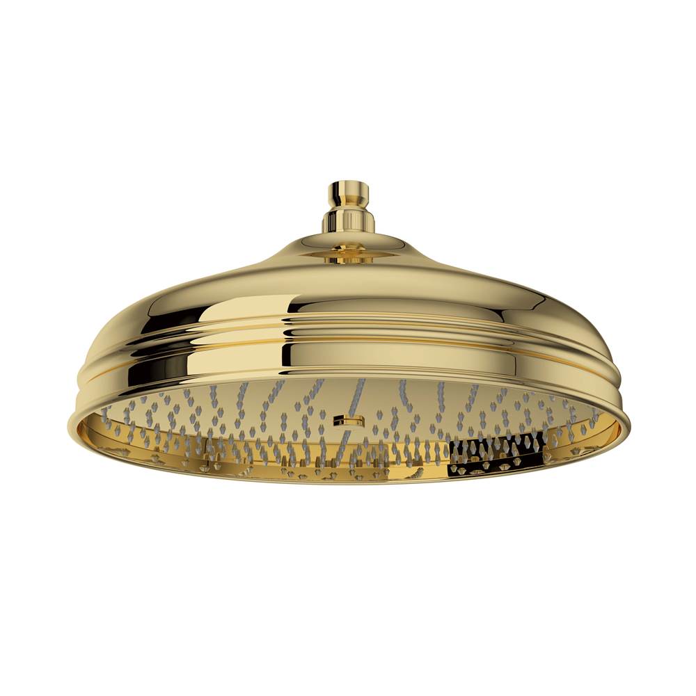 Rohl - 12'' Rain Showerhead - Unlacquered Brass
