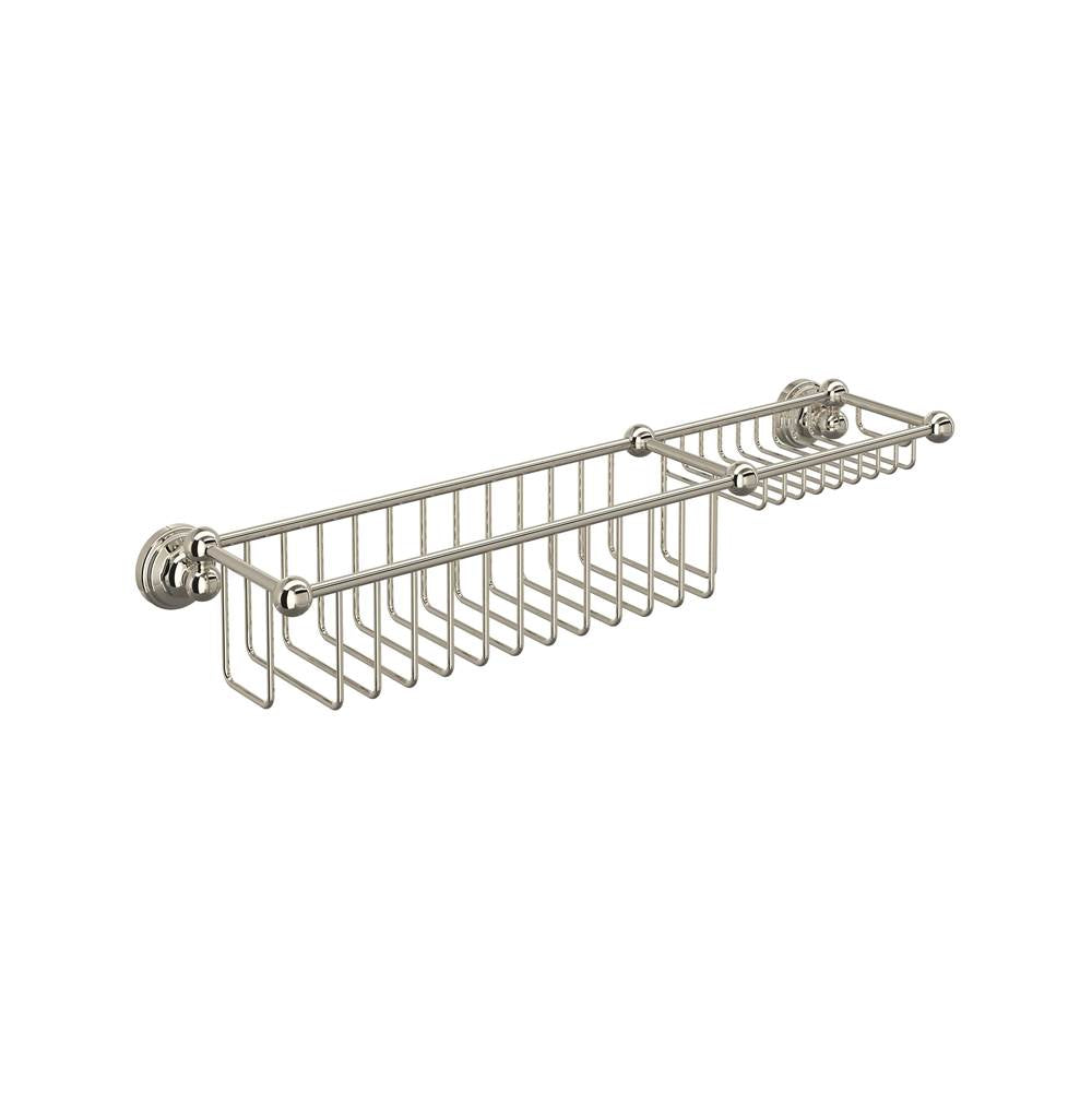 Rohl - 20'' Bottle Basket With Soap Tray - Polished Nickel
