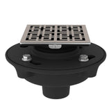 Rohl - Cast Iron 2'' No Hub Drain Kit With 3142 Weave Decorative Cover - Satin Nickel