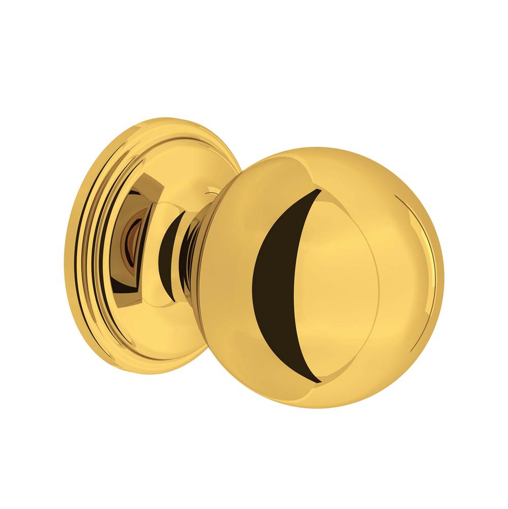 Rohl - Large Rounded Drawer Pull Knobs - Set of 5 - Unlacquered Brass