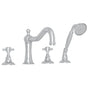 Rohl - Acqui 4-Hole Deck Mount Tub Filler - Polished Chrome