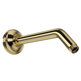Rohl - 9'' Wall Mount Shower Arm - Unlacquered Brass