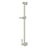 Rohl - 24'' Slide Bar With Integrated Volume Control And Outlet - Polished Nickel