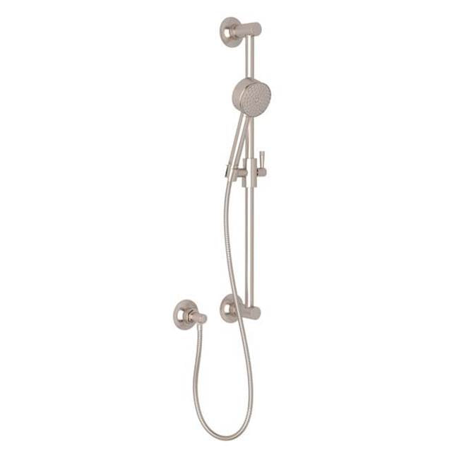 Rohl - Graceline Handshower Set With 24'' Slide Bar and 5-Function Handshower - Satin Nickel
