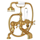 Rohl - Traditional Exposed Wall Mount Tub Filler - Unlacquered Brass